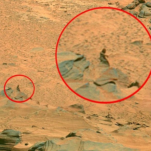 На фото с поверхности Марса разглядели женский силуэт